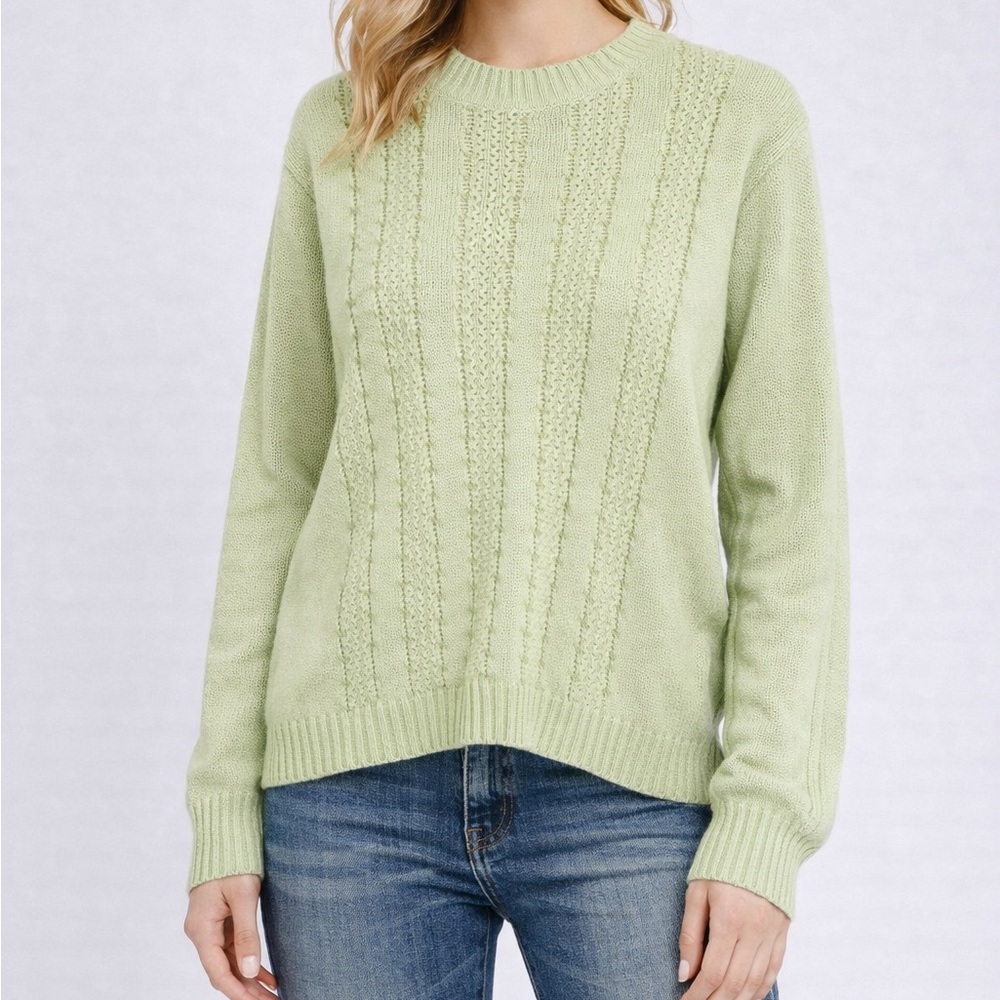Vintage 90s Haland Green Knit Pullover Sweater Medium